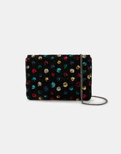 Embellished Polka-Dot Clutch Bag, , large