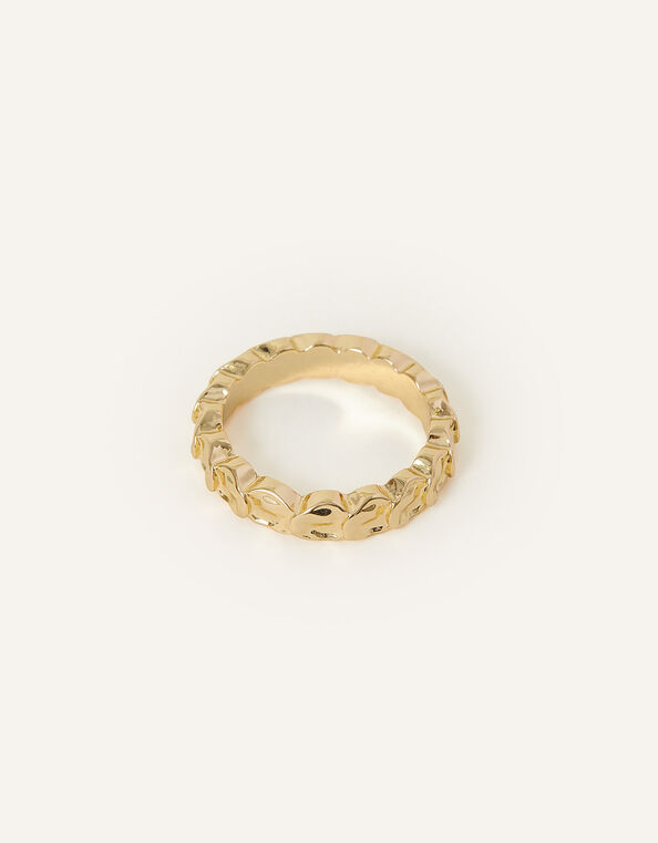 Textured Circles Rings, Gold (GOLD), large