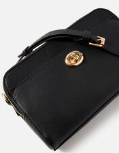 Leona Lock Cross-Body Bag, Black (BLACK), large