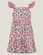 Girls Leopard Print Sun Dress, Multi (BRIGHTS MULTI), large