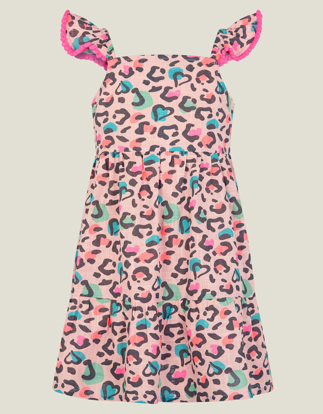 Girls Leopard Print Sun Dress, Multi (BRIGHTS MULTI), large
