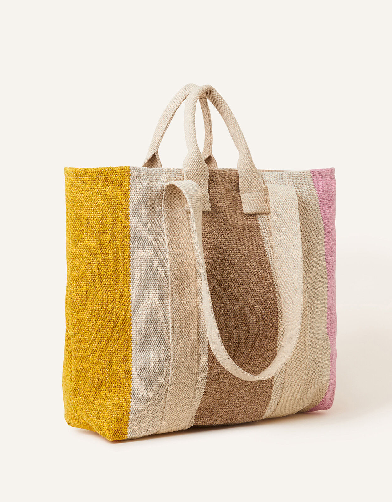 Ice Cream Stripe Canvas Shopper Bag Beach bags Accessorize Global