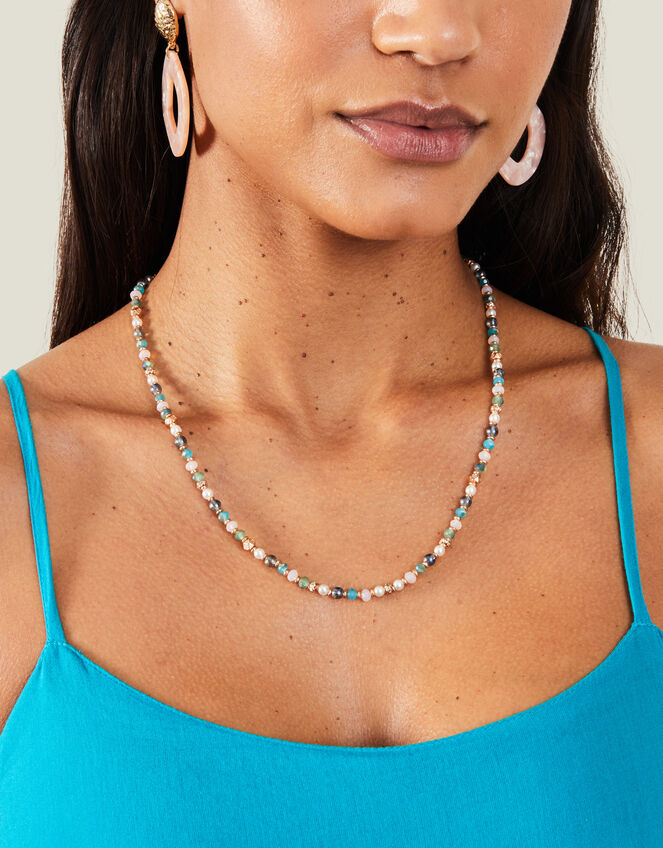 Beaded Round Necklace, , large