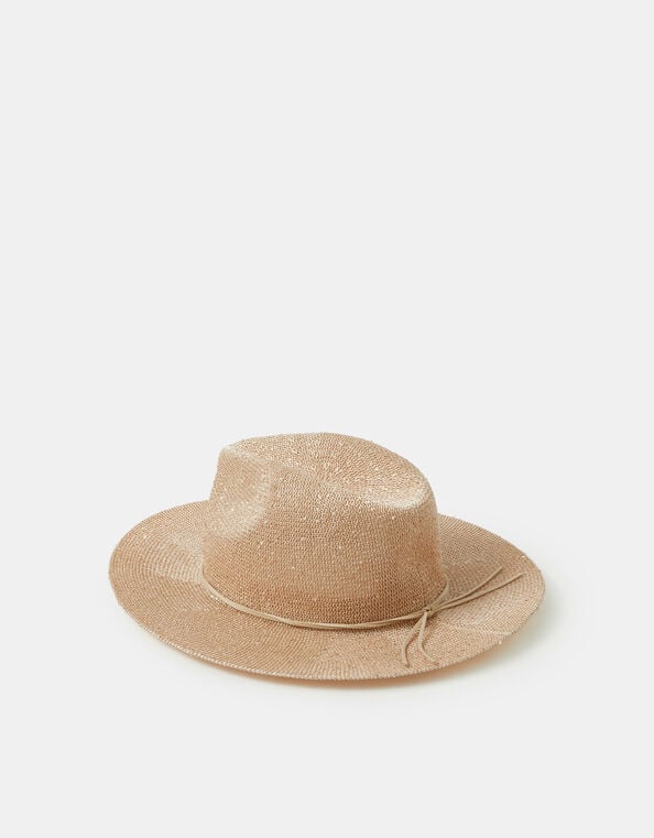 Sequin Embellished Fedora Hat, , large