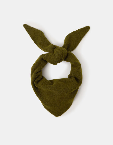 Plain Knitted Triangle Scarf, , large