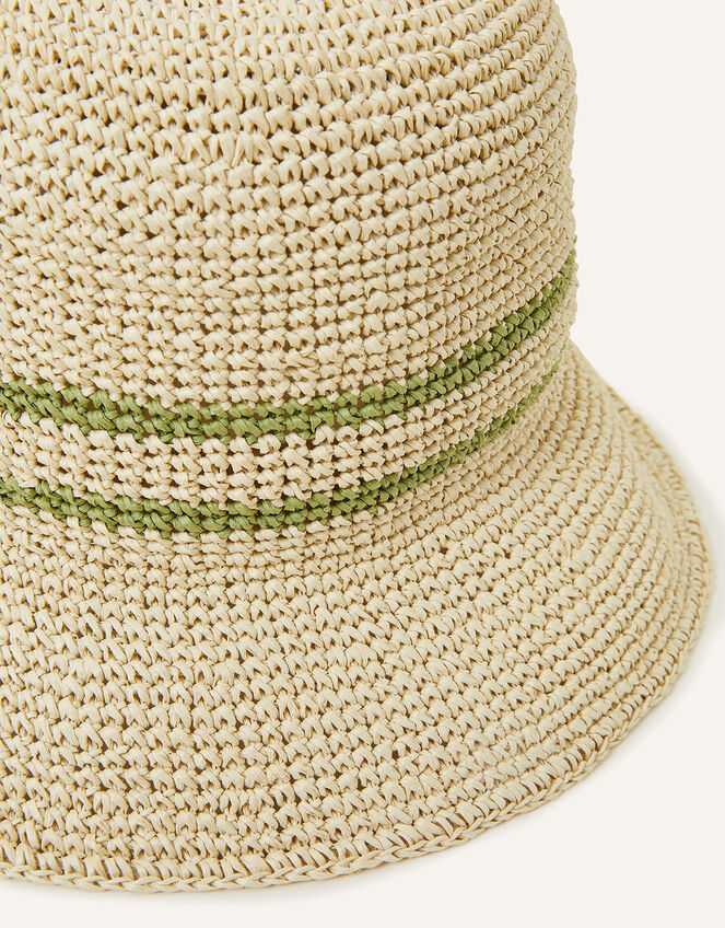 Stripe Crochet Bucket Hat, , large