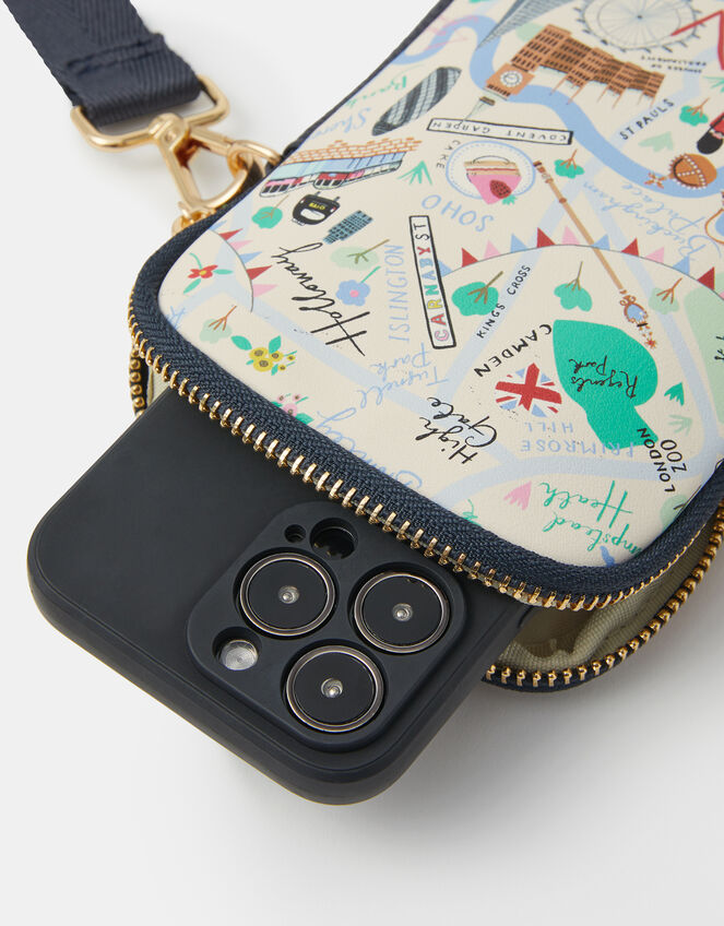 London Print Phone Bag, , large