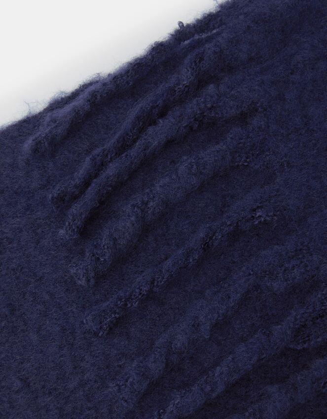 Super Soft Plain Scarf, Blue (NAVY), large