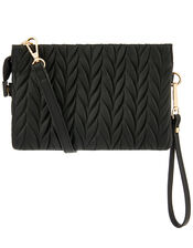 Paige Pleated Cross-Body Bag, Black (BLACK), large