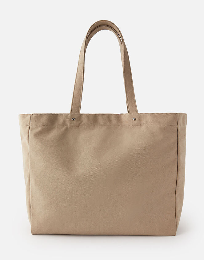 Canvas Shopper Bag , Green (KHAKI), large