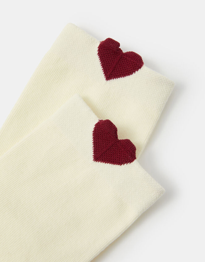 3D Heart Print Socks, , large