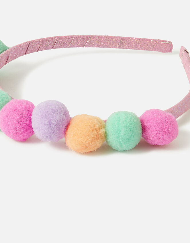 Girls Pom-Pom Headband, , large