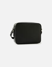 Boxy Twist-Lock Cross-Body Bag, Black (BLACK), large