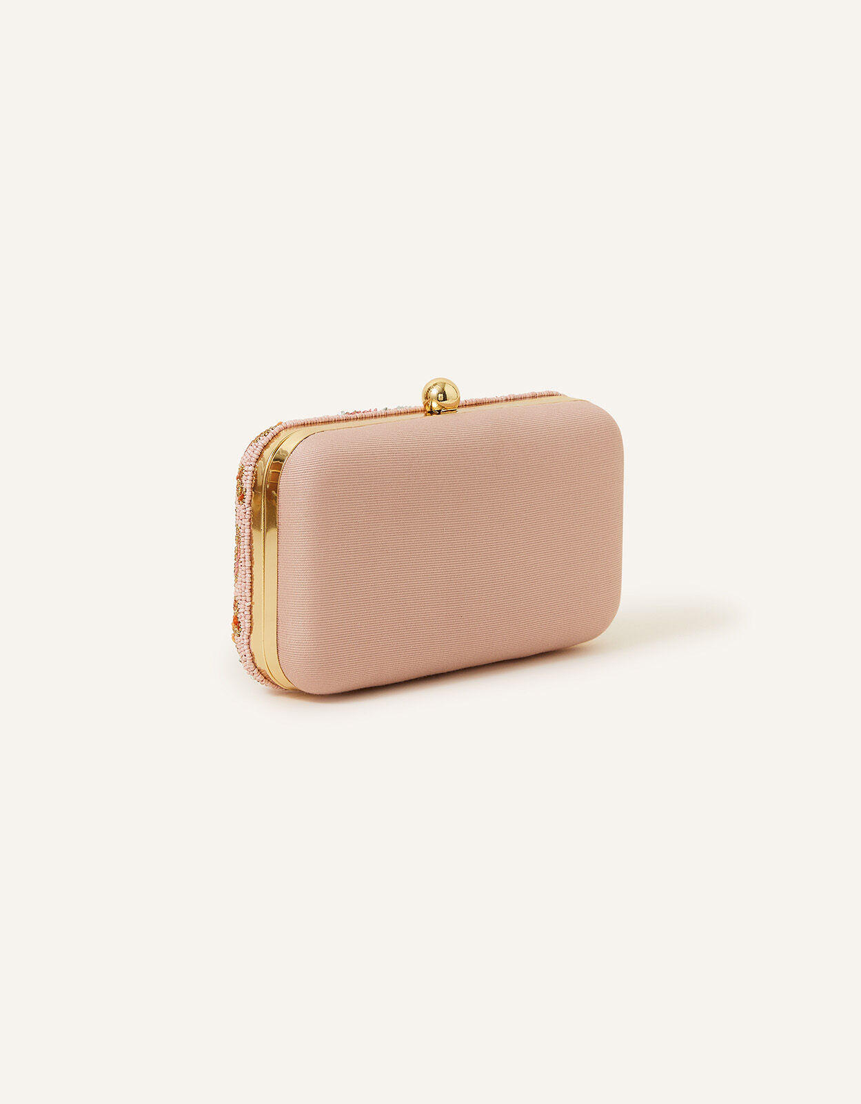 Rose gold beaded clutch bag clearance