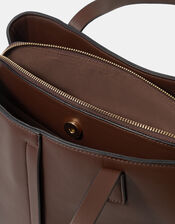 Webbing Strap Shoulder Bag , Brown (CHOCOLATE), large