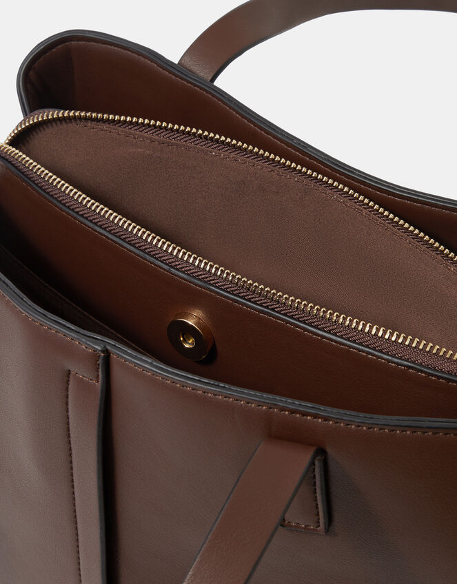 Webbing Strap Shoulder Bag , Brown (CHOCOLATE), large