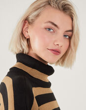 Stripe Roll Neck Poncho, Multi (DARKS-MULTI), large