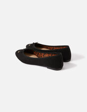 Simple Bow Ballerina Flats, Black (BLACK), large