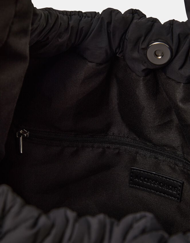 Nylon Quilted Shopper Bag, , large