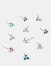 10-Pack Stone Cluster Stud Earrings, , large