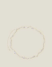 Sterling Silver-Plated Molten Necklace, , large