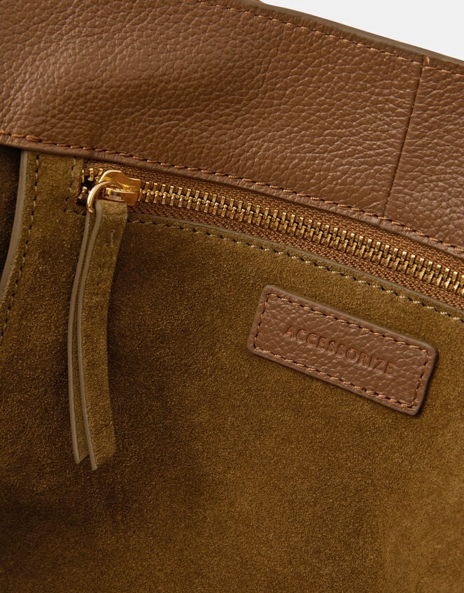 Suede Buckle Strap Shoulder Bag, , large