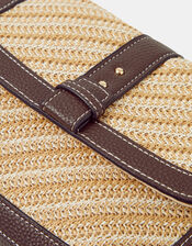Woven Crossbody Bag, Brown (CHOCOLATE), large