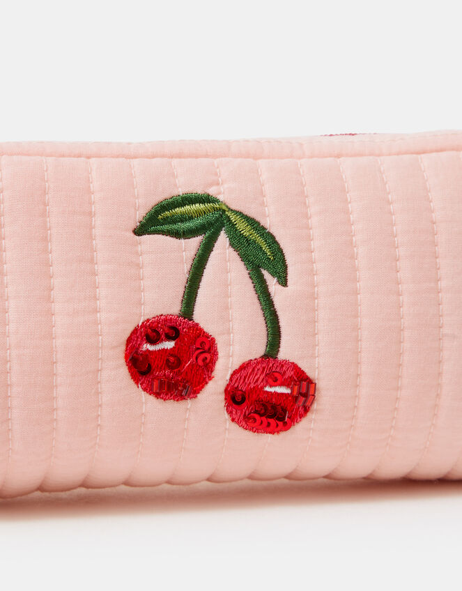 Embellished Cherry Pencil Case, , large