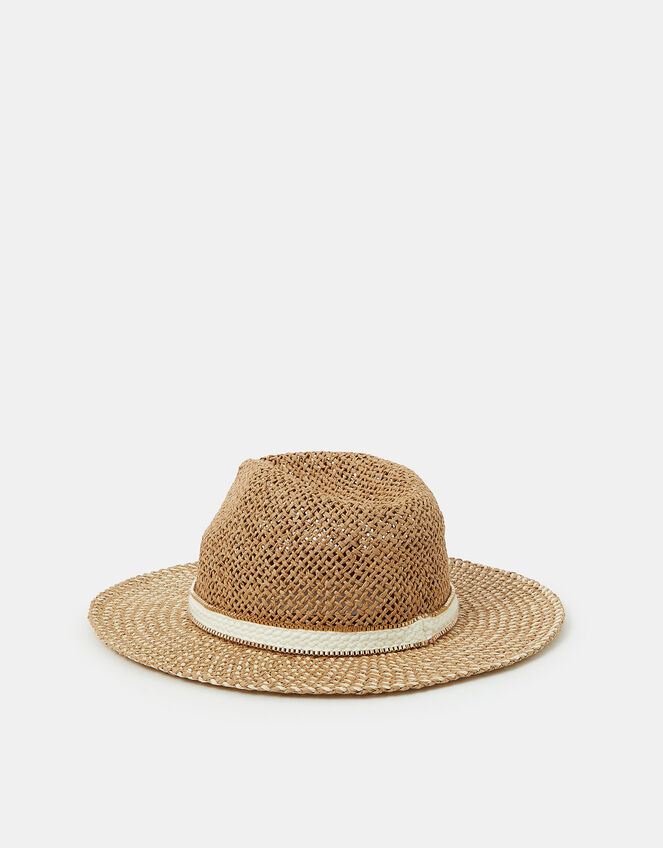 Chain Trim Fedora Hat, , large