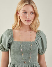 Long Mix Bead Station Necklace, , large