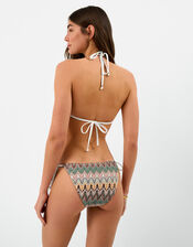 Crochet Triangle Bikini Top, Natural (NEUTRAL), large