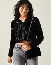 Quilted Velvet Cross-Body Bag, , large