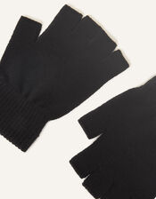 Plain Fingerless Gloves Multipack, , large