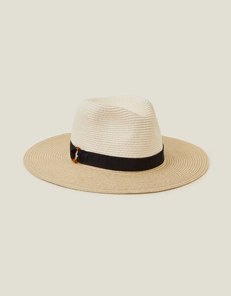 Tortoiseshell Ring Fedora Hat, , large