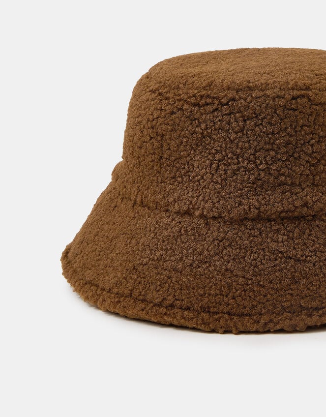 Faux Shearling Bucket Hat, , large