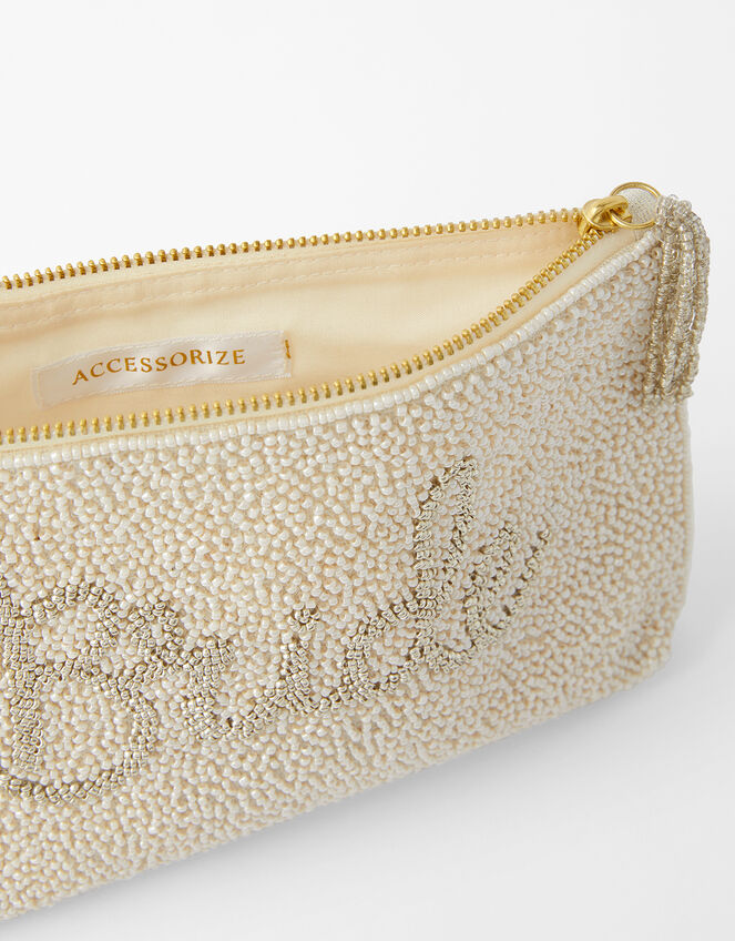 Bride Beaded Pouch Bag, , large