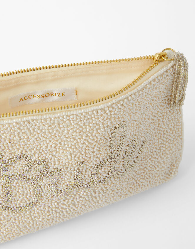 Bride Beaded Pouch Bag, , large