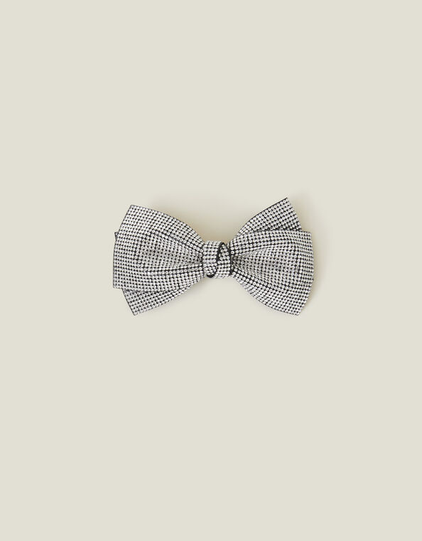 Statement Sparkle Bow Hair Clip, , large