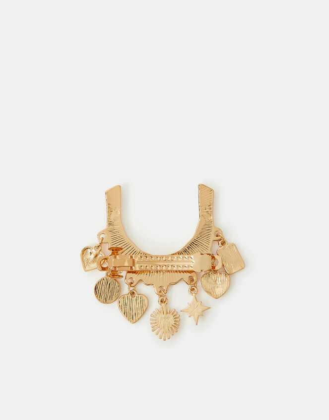 Horseshoe Charm Barrette Hair Clip, , large