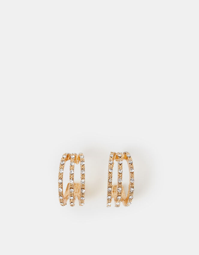 Mini Pav&eacute; Hoop Earrings , , large