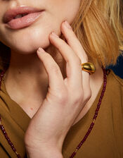 14ct Gold-Plated Chunky Dome Ring, Gold (GOLD), large