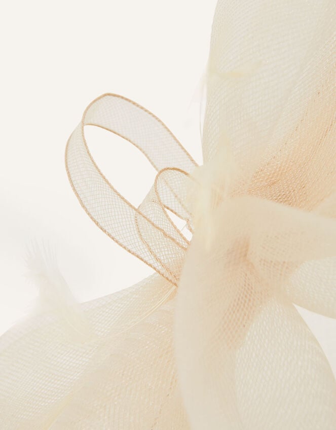 Mini Double Bow Crin Headband, Natural (CHAMPAGNE), large