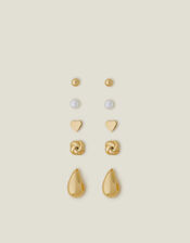 5-Pack Knot Stud Earrings, , large