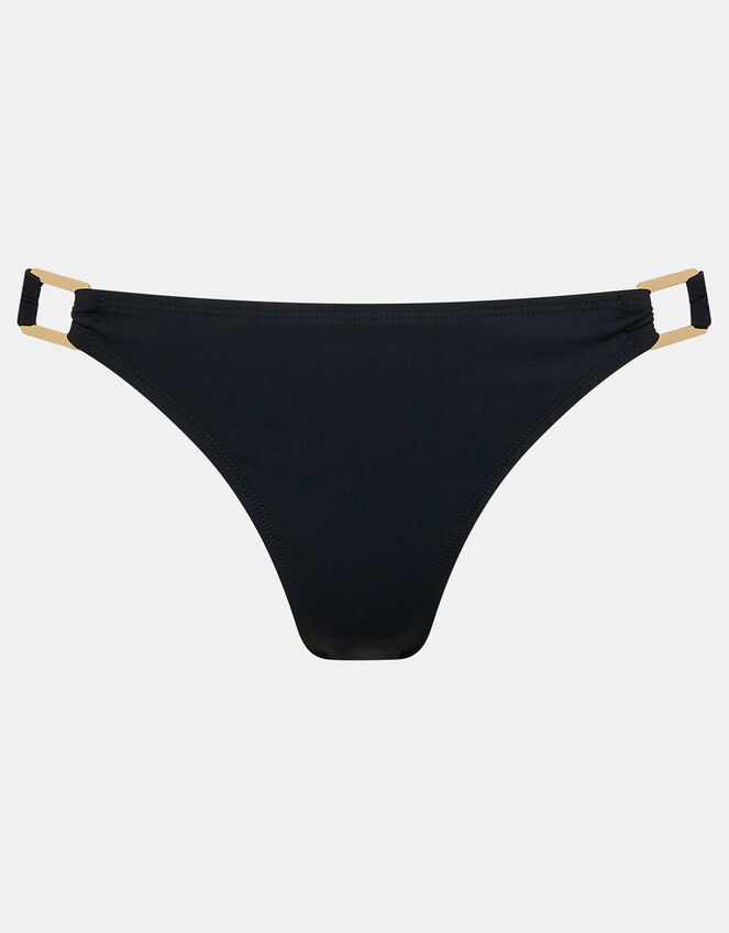 Metal Detail Bikini Bottoms, Black (BLACK), large
