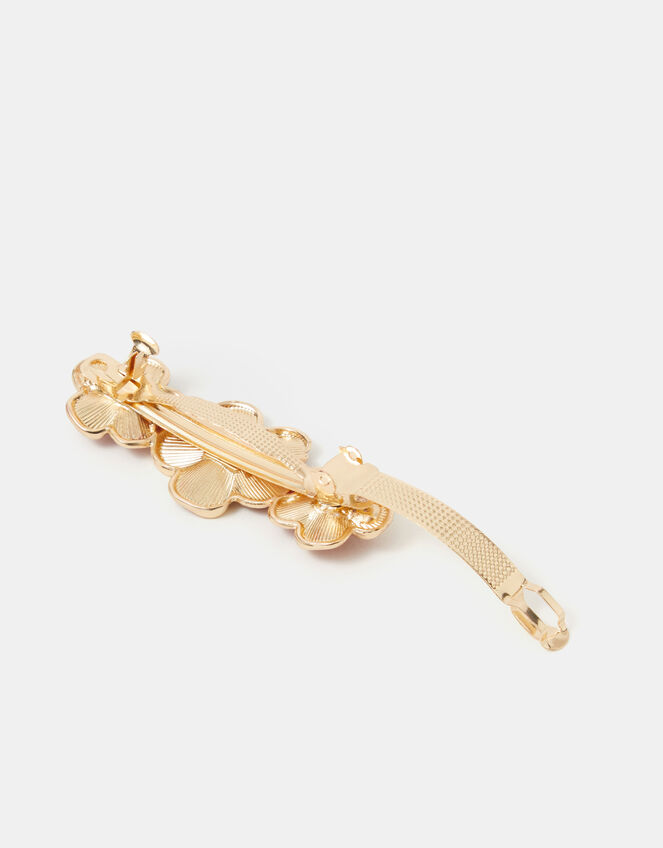 Sparkle Floral Barrette Hair Clip, , large