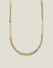 Mix Beaded Rope Necklace, , large