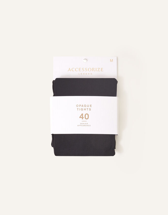 40 Denier Tights, Black (BLACK), large