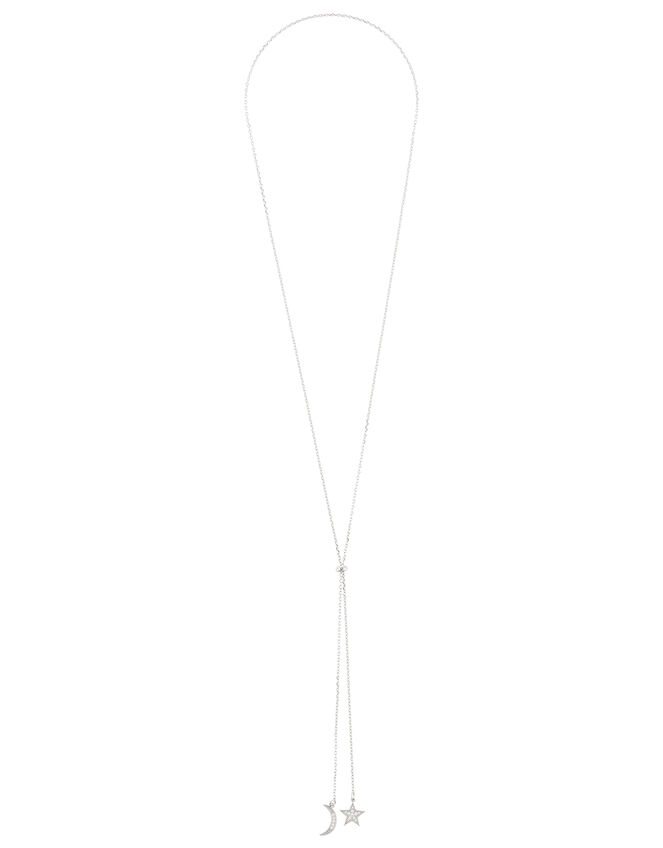 Platinum-Plated Celestial Long Necklace, , large