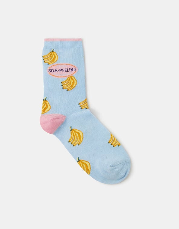 Banana Print Socks, , large