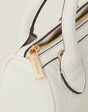 Mini Monogram Handheld Bag, White (WHITE), large